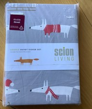 SCION  Mr Fox CHRISTMAS DOUBLE  Duvet Set - Light Grey/Silver MRP £120 New!!
