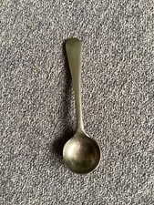 Nickel silver condiment spoon - nickel,