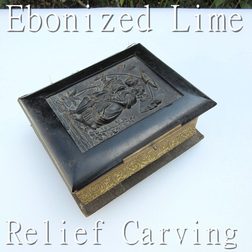 Victorian carved ebonized lime - victorian,