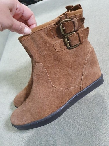 Women dune boots mustard - dune, suede