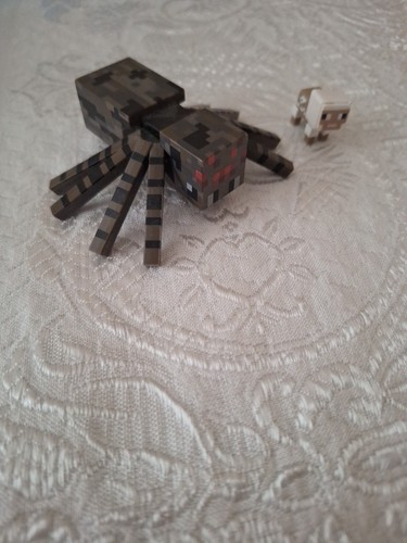 Minecraft spider and sheep - and,