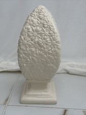 Tall Cream textured Ornament