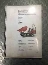 NEUSON MODEL 3001 / 3001 SPEED SPARE PARTS LIST DUMPER