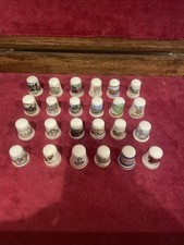 Job Lot Of Bone China Souvenir Thimbles X 24 UK locations - Excellent Condition