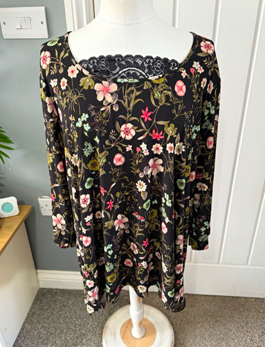 Kim black floral lace - kim&co,