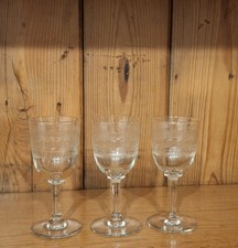 Edwardian Vintage Etched Glass