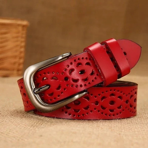 Hollow leather belt - hollow, for