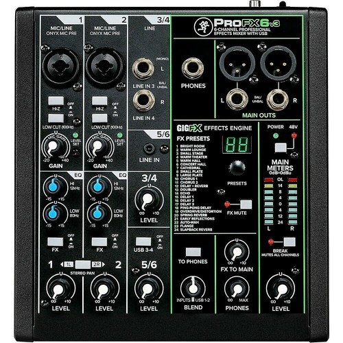 Mackie profx6v3 channel - mackie, 6
