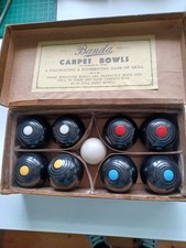 Vintage Complete Set Of BANDA Mini Carpet Bowls Original Box - Made in England
