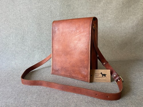 Leather bag tall flap - leather,