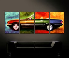 Mercedes Sl W107 Canvas Picture Classic Car 280 380 300 420 450 500 R 107 Mural