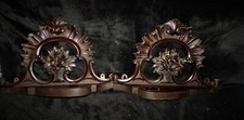 Pair antique ornately carved - ornately,
