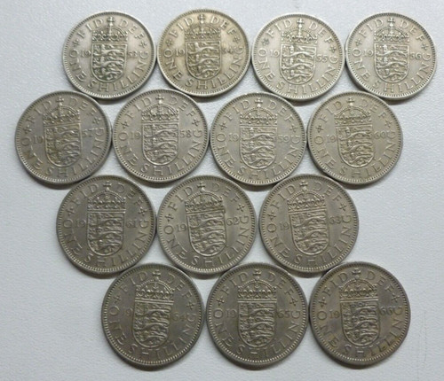 Shillings set elizabeth - set, 14