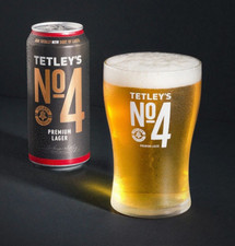 Set of 4 x Tetley's No 4 Lager