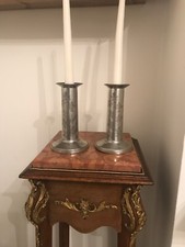 WEDGWOOD  INTERIORS COLLECTION  metal with decor Pair of Candlesticks vintage 