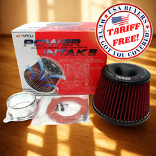 APEXi Style Power Intake Dual Funnel Air Filter + Flange 76mm 3" Inlet Universal