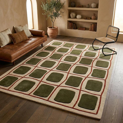Hand tufted wool - hand,
