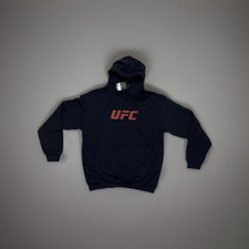 Official UFC Hoodie Core Logo Print Gym Navy Adults Workout