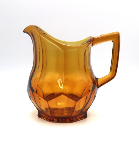 Vintage amber pressed glass - vintage,