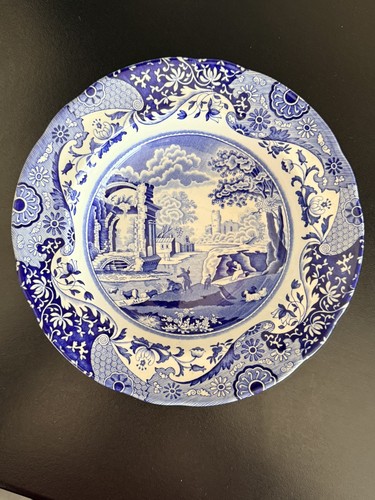 Spode blue italian large rim - italian,