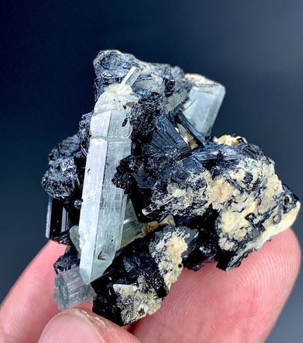 Aquamarine crystal with - aquamarine,