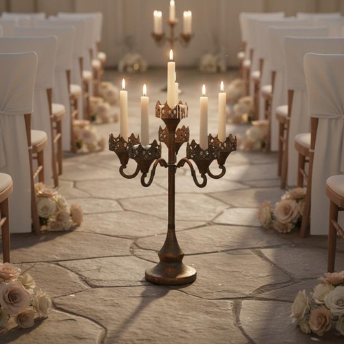 Pieces antique iron candle - antique,