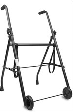 Folding Walking Frame with 2 Wheels – Lightweight Narrow Zimmer Aid for Adults
