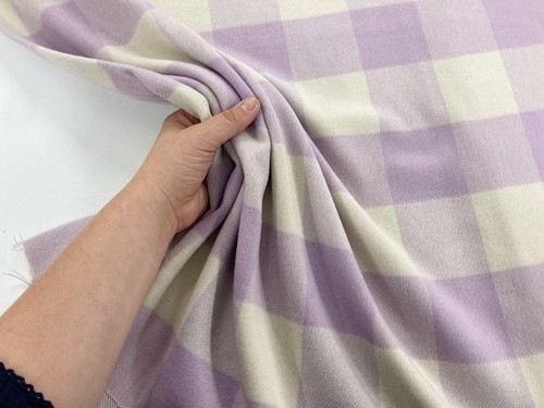 Lilac wool fabric buffalo - fabric,