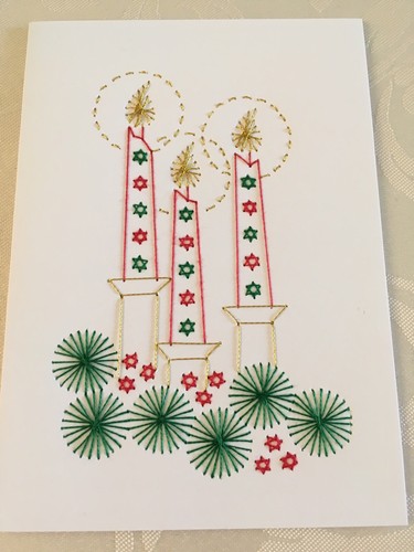 Card candle christmas - christmas, circles