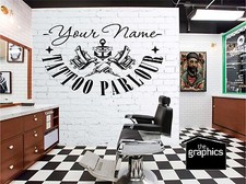 TATTOO SHOP STUDIO PARLOUR  SIGN DISPLAY - WALL ART DECAL GRAPHIC ANCHOR
