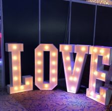 LARGE - LOVE LETTERS - WEDDING SIGN - 4ft letters - Marquee - For Sale LIGHTS
