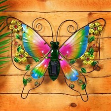Solar Powered Metal Butterfly
