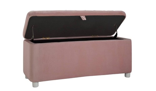 Mila velvet large ottoman - mila,
