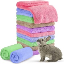 10 Pieces Guinea Pigs Blankets Hamster Fleece Cage Liners Soft Guinea Pig Acces