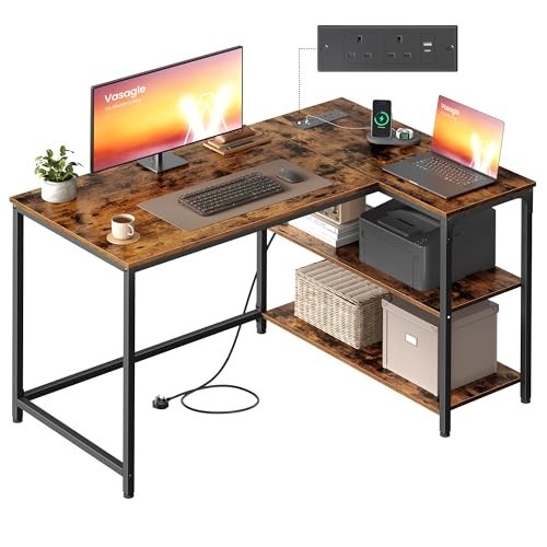 Shaped corner desk with - desk,