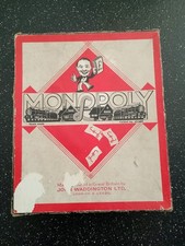 Vintage 1940's Monopoly Game Set - Incomplete