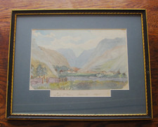1895 St Mary Loch Selkirk Genuine Victorian Watercolour Scotland Scottish Sketch