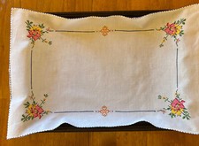 Vintage White Hand Embroidered