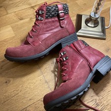 Ladies Burgundy leather Earth