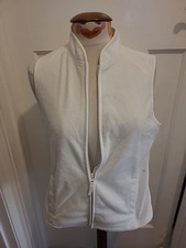 Ladies Tu Size 12 White Sleeveless Gilet