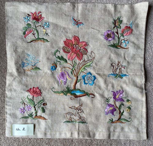 Hand embroidered cushion cover - hand,