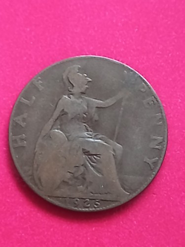 George 1925 half penny - george, coin