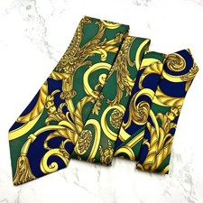 Hermès Blue Pattern Silk Tie