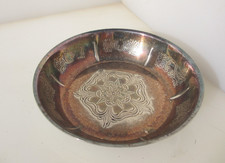Vintage Soap Dish Holder Pot Silver Plated Ashtray Antique Bowl Old Tudor Rose