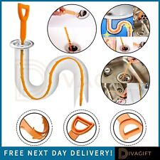 SINK UNBLOCKER TOOL DRAIN UNBLOCKER BATH SHOWER SNAKE CLEANER HAIR REMOVER 51CM