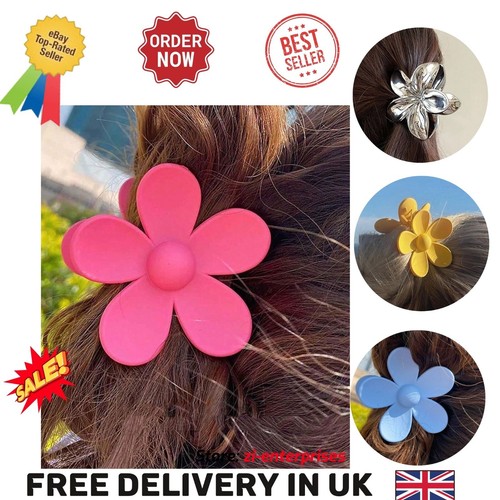 Flower hair claw - claw, clips