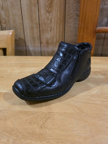 Womens rieker black leather - black,
