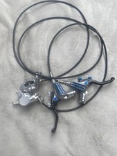 Hope Tech 3 X2 Front and Rear Hydraulic Brakes - Custom Silver and Blue