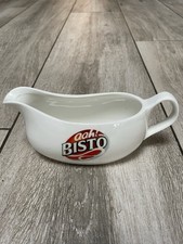 “Aah! Bisto” Gravy Sauce Boat Jug White Ceramic Collectable Retro