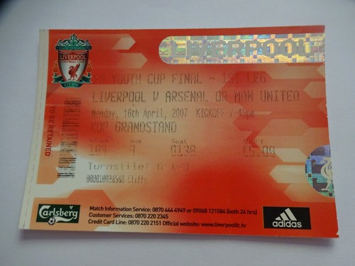 Ticket stub liverpool v - stub,